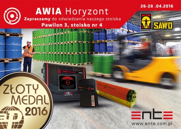 AWIA Horyzont system wykrywania kolizji na drodze maszyna-człowiek - nagrodzony Złotym Medalem Międzynarodowych Targów Poznańskich oraz Grand Prix SAWO 2016.