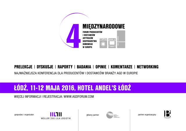 11 maja br. w Łodzi odbędzie się IV Międzynarodowe Forum Producentów Artykułów Gospodarstwa Domowego. 11 maja br. w Łodzi odbędzie się IV Międzynarodowe Forum Producentów Artykułów Gospodarstwa Domowego.