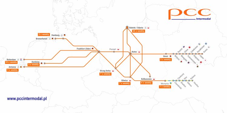 PCC Intermodal network UA750