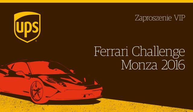 Źródło: UPS UPS zaproszenie na Ferrari Challenge www