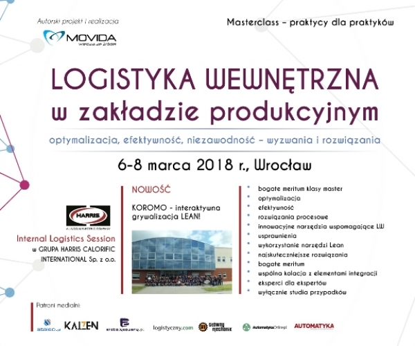 EFEKTYWNE ZARZĄDZANIE LOGISTYKĄ WEWNĘTRZNĄ w zakładzie produkcyjnym