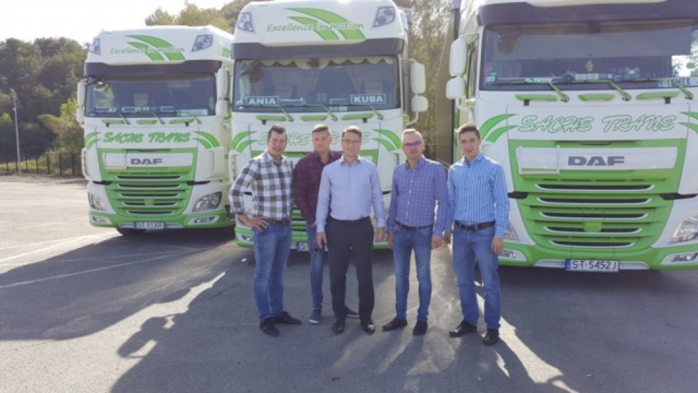 Łukasz Gielza (International Freight Forwarder), Dawid Sachs (Technical Support Manager), Krzysztof Suchoński (Managing Director LIS Polska), Marcin Sachs (Managing Director Sachs Trans), Adrian Okrent (International Freight Forwarder),
