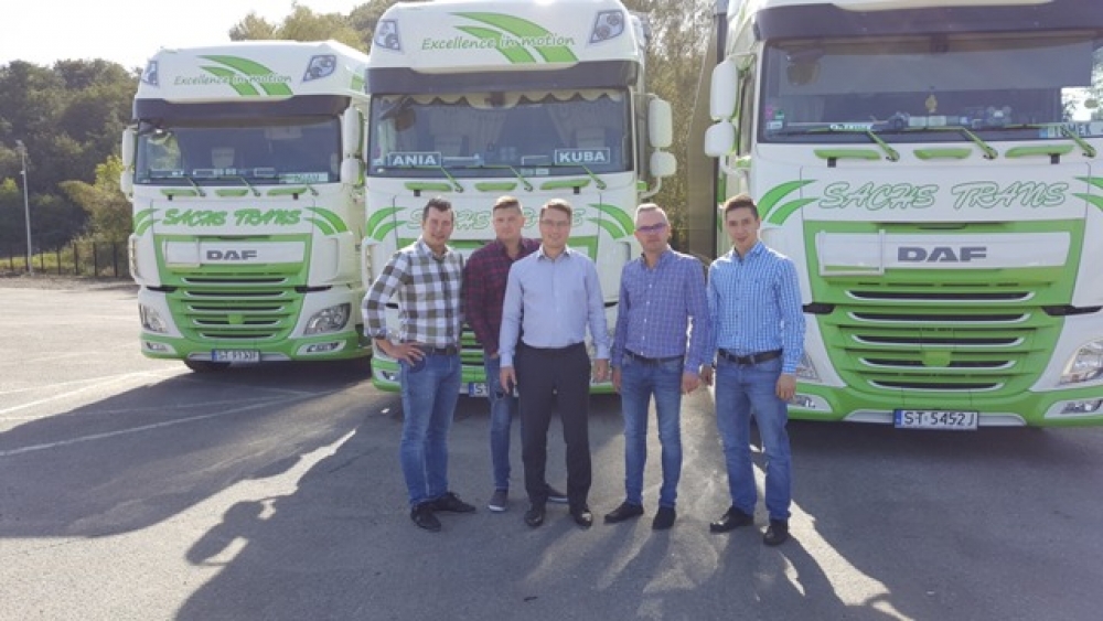 Łukasz Gielza (International Freight Forwarder), Dawid Sachs (Technical Support Manager), Krzysztof Suchoński (Managing Director LIS Polska), Marcin Sachs (Managing Director Sachs Trans), Adrian Okrent  (International Freight Forwarder),